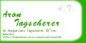 aron tagscherer business card